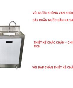 chậu rửa tay đạp chân dùng để sát khuẩn