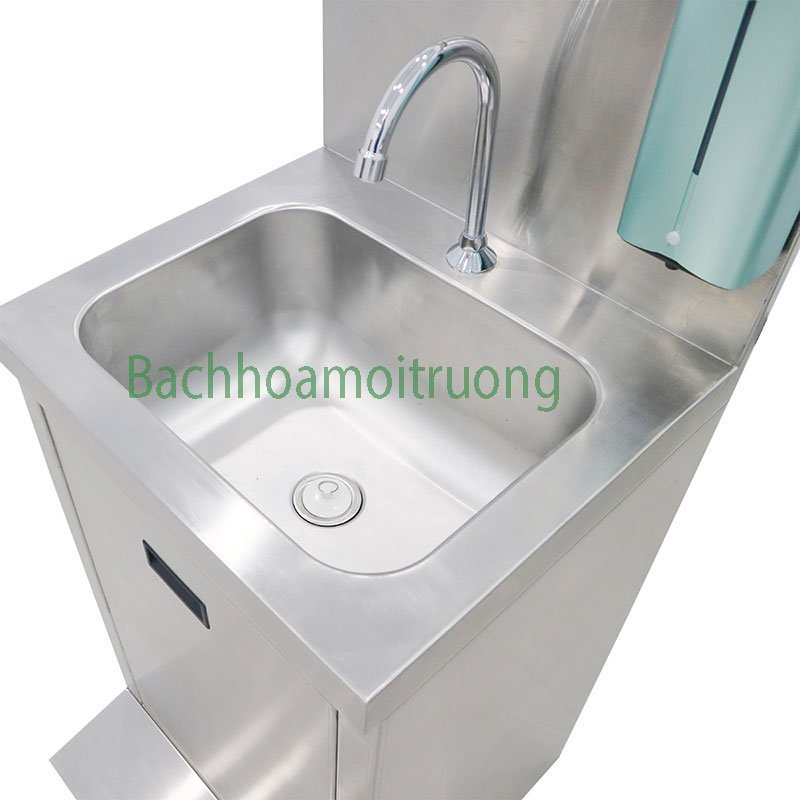 Chậu rửa y tế 1 hố chậu có xà phòng tự động dùng được ngay cả khi mất điện