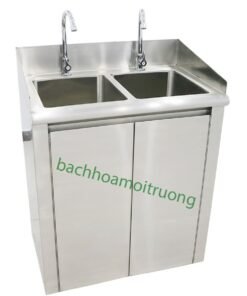 Hình ảnh chậu rửa tay 2 hố tiệt trùng dùng trong y tế