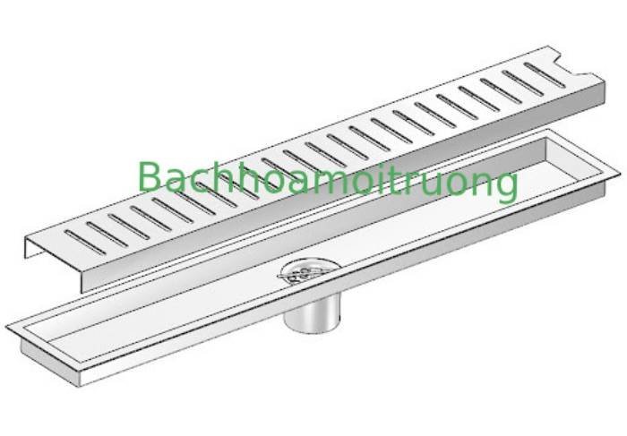 Cấu tạo 2 phần của mương thoát nước bể bơi inox do Bách Hóa Môi Trường gia công