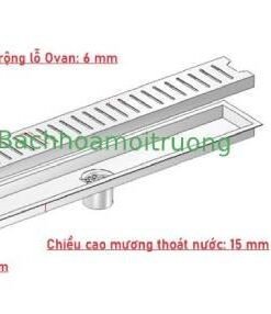 Một số kích thước cơ bản của mương thoát nước bể bơi inox