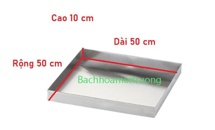Nếu dùng để vẽ tranh thủy ấn họa, bạn nên chọn khay inox vuông 50x50 có độ sâu từ 7 - 10 cm
