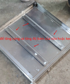 Phần gân cứng tăng độ cứng và khả năng chịu tải cho nắp bể nước ngầm 800x800 mm