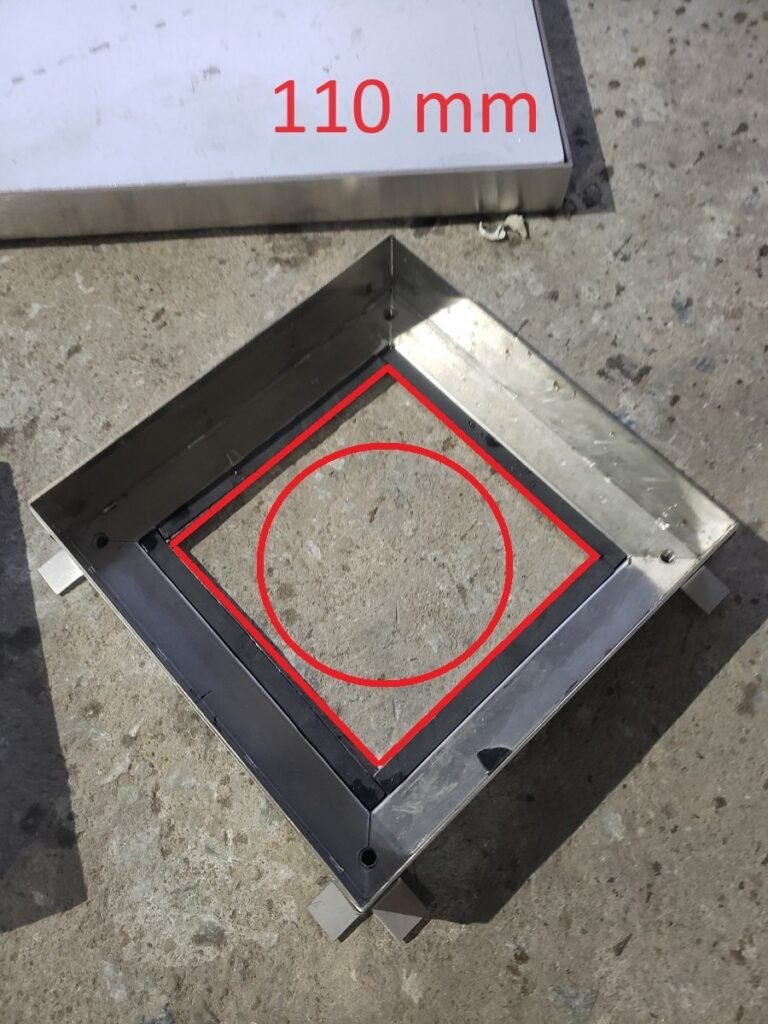 Nắp chờ hút bể phốt 200x200 mm thiết kế cứng cáp, dày dặn, có khả năng chịu tải cao