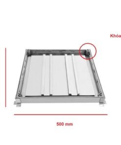 Nắp bể nước ngầm 500x500 mm được làm bằng inox 304 bóng, đẹp