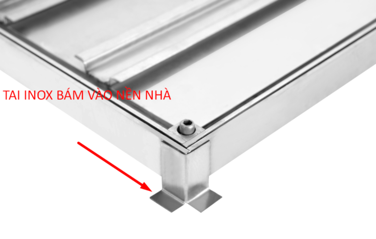 Phụ kiện tai inox giúp tăng độ bám cho nắp chờ hút bể phốt 200x200 mm
