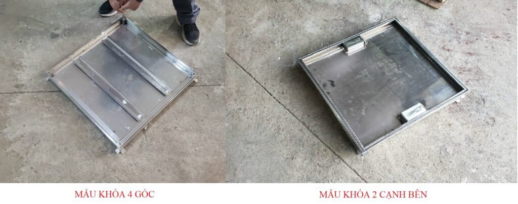 Thiết kế tay nâng tháo rời giúp tiết kiệm diện tích lắp đặt cho nắp chờ hút bể phốt 300x300 mm