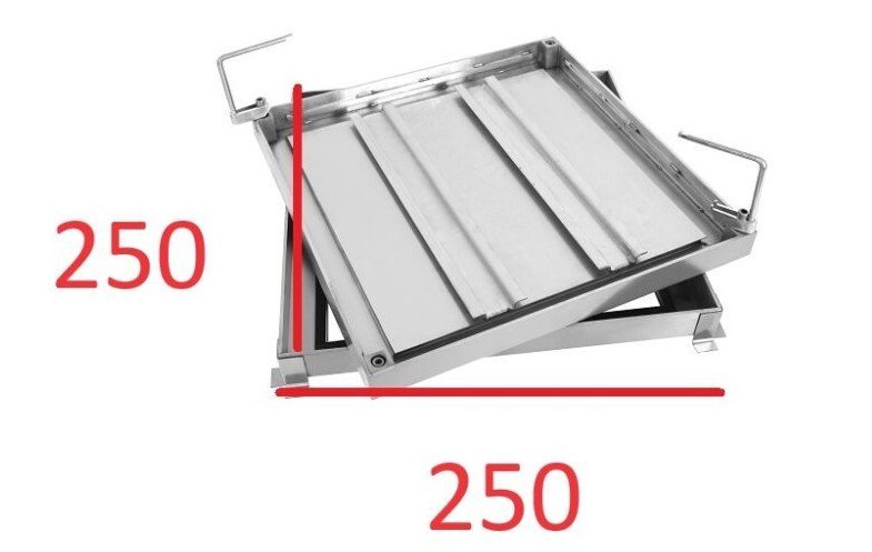 Kích thước các cạnh của nắp chờ hút bể phốt 250x250 mm