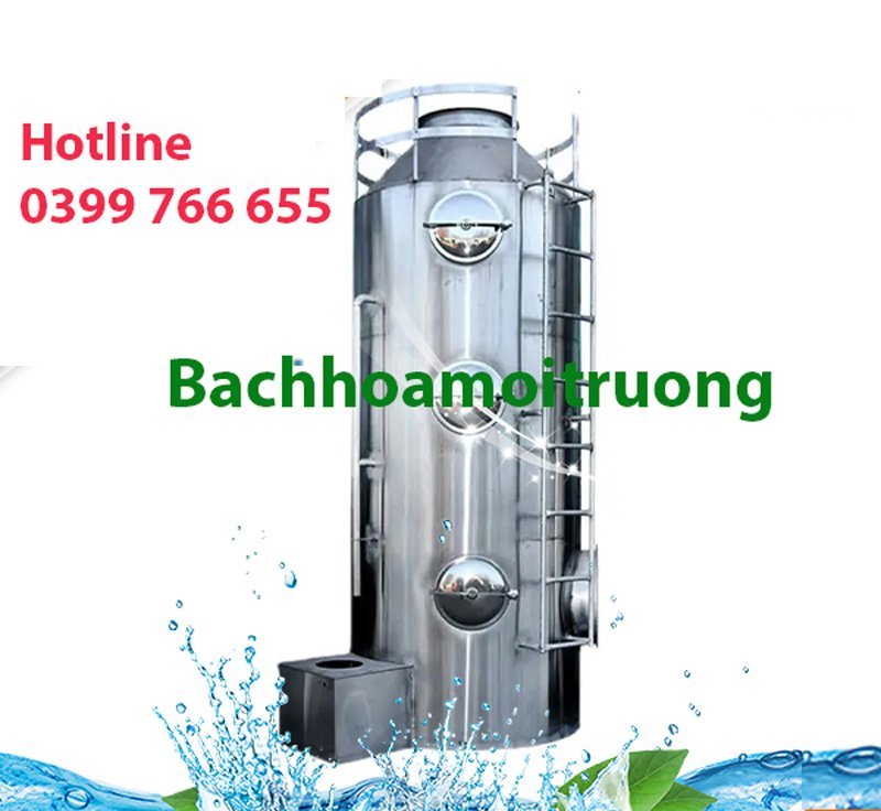 Cấu tạo tháp hấp thụ xử lý khí thải inox