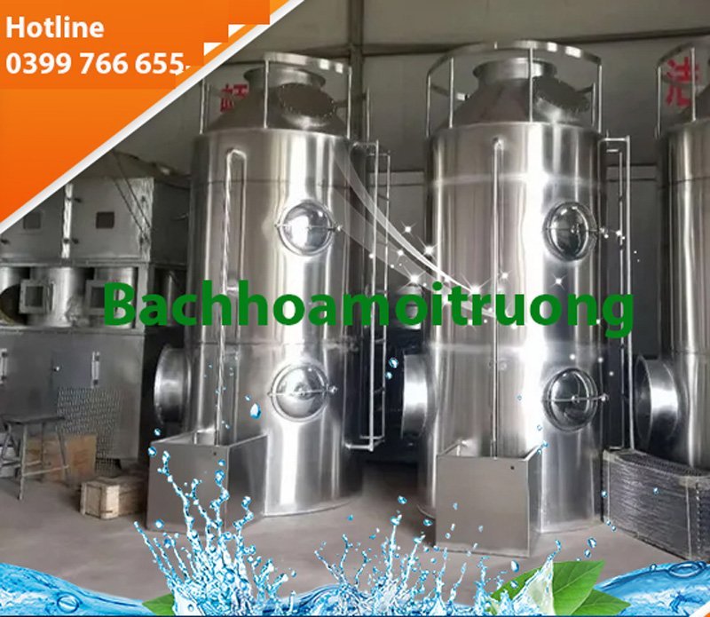 Tháp hấp thụ xử lý khí thải inox