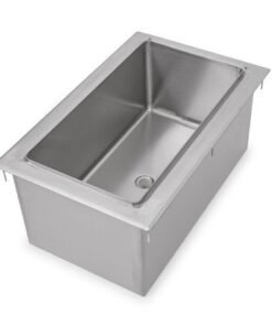 Bên trong thùng đá inox không chân