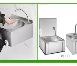 Bồn rửa tay inox treo tường hiện đại