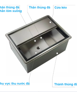 Thiết kế cấu tạo thùng đá inox không chân