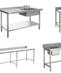 Bàn bếp inox có bánh xe có tính ứng dụng cao, phù hợp với nhiều môi trường 