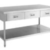 Bàn bếp inox có hộc tủ thiết kế thông minh, tối ưu không gian