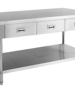 Bàn bếp inox có hộc tủ thiết kế thông minh, tối ưu không gian