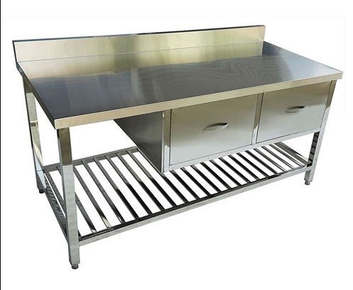 Bàn bếp inox có hộc tủ mang lại sự linh hoạt và tiện dụng trong mọi không gian bếp