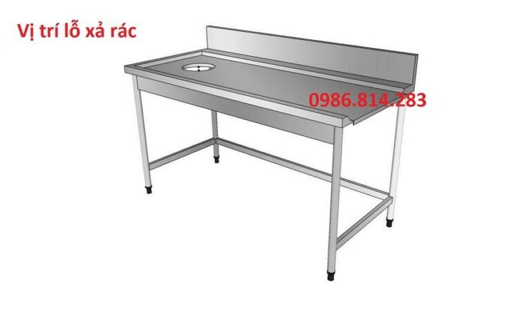 Ứng dụng của bàn bếp có lỗ xả rác rất linh hoạt như làm bàn sơ chế, bàn thái thực phẩm,...