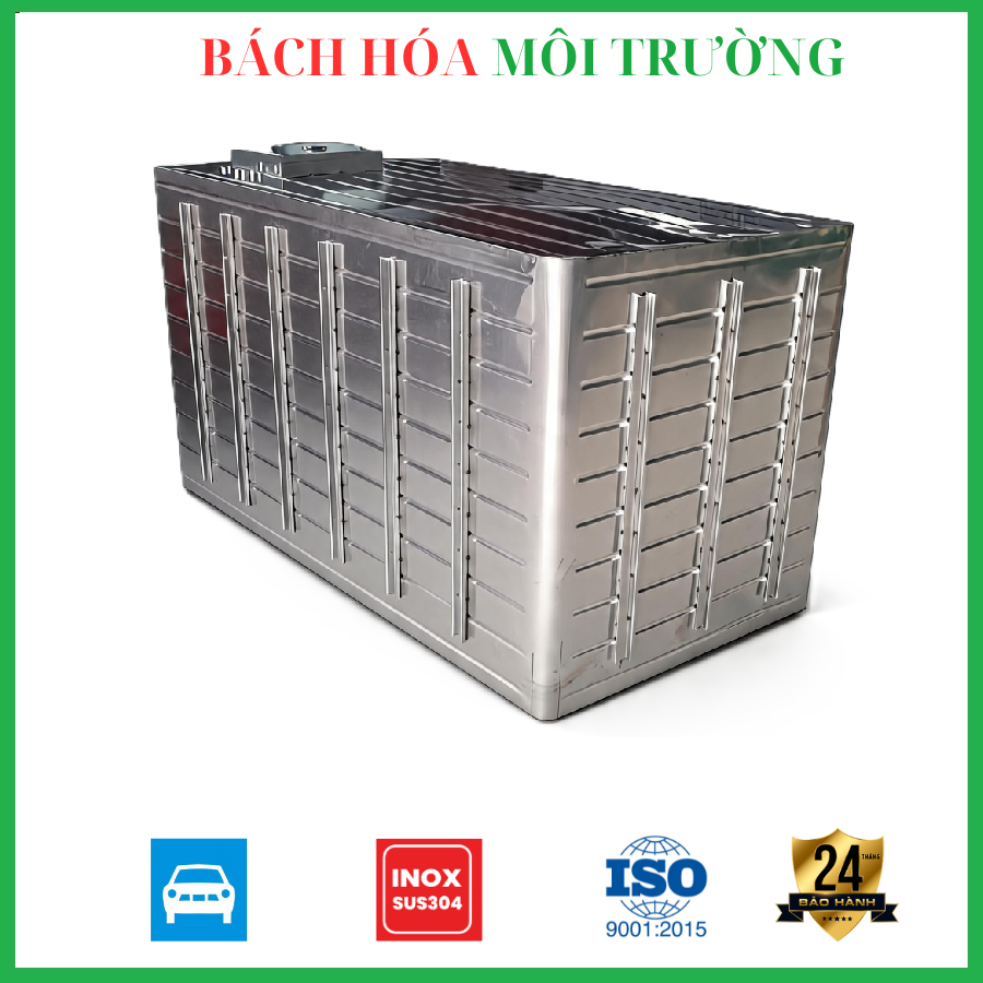 Bể Nước Inox Ngầm 3,5 Mét Khối (3500 Lít) Inox 304